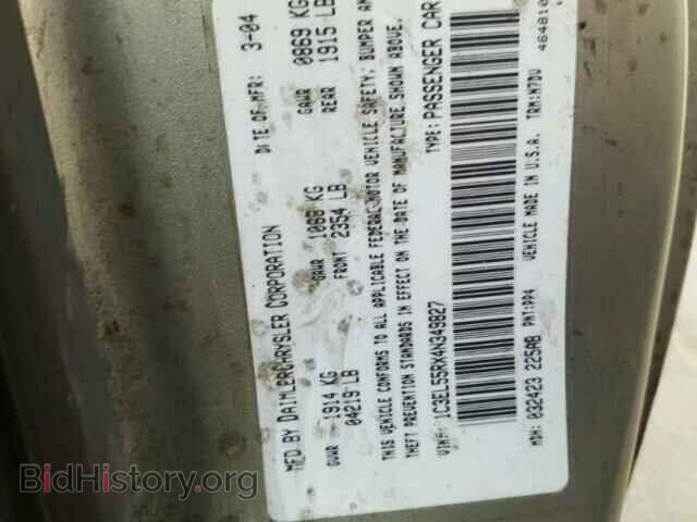 2004 CHRYSLER SEBRING - VIN: 1C3EL55RX4N349827 - Фото 10