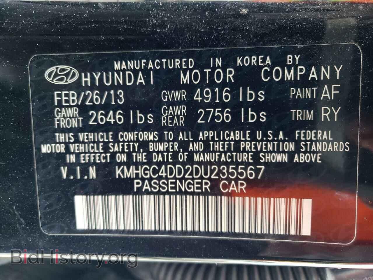 2013 HYUNDAI GENESIS - VIN: KMHGC4DD2DU235567 - Фото 12