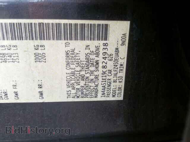 2009 NISSAN MAXIMA - VIN: 1N4AA51E19C824938 - Фото 10