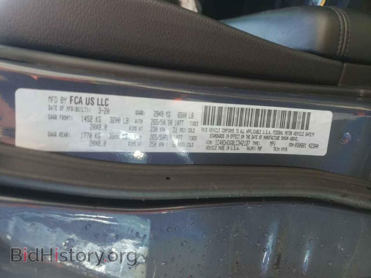 2020 DODGE DURANGO - VIN: 1C4RDHDG8LC342137 - Photo 10