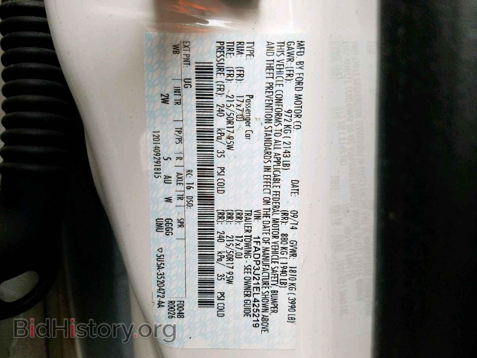 2014 FORD FOCUS - VIN: 1FADP3J21EL425219 - Photo 10
