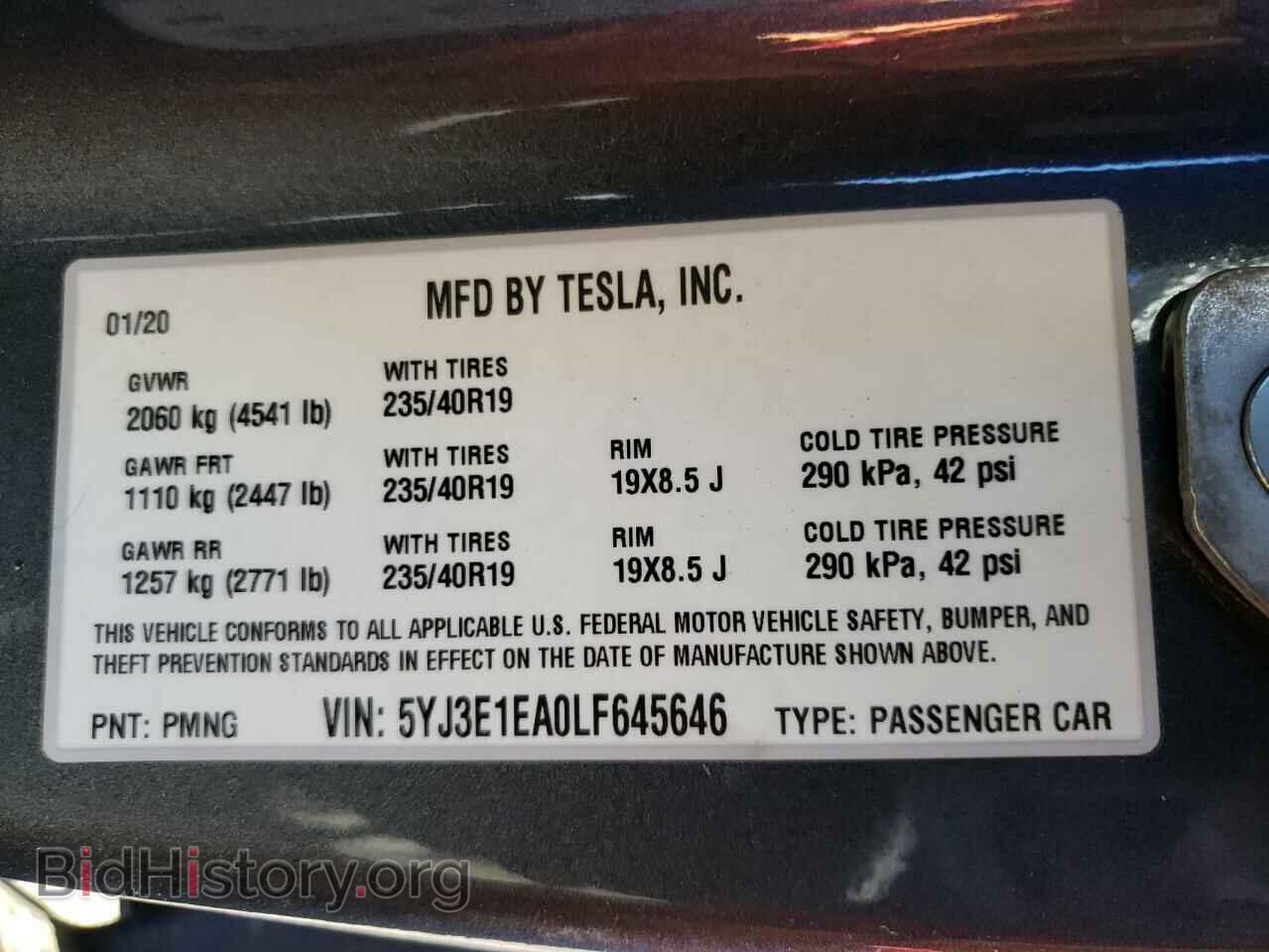 2020 TESLA MODEL 3 - VIN: 5YJ3E1EA0LF645646 - Фото 12