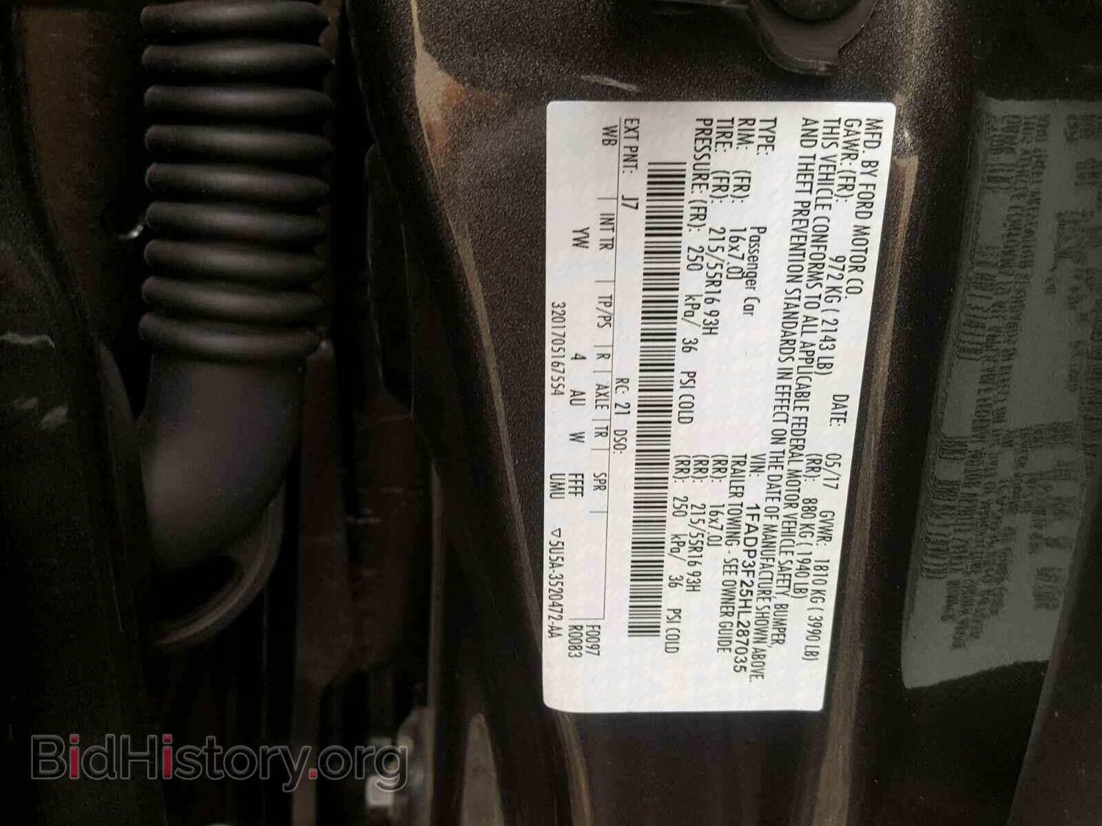 2017 FORD FOCUS - VIN: 1FADP3F25HL287035 - Фото 10