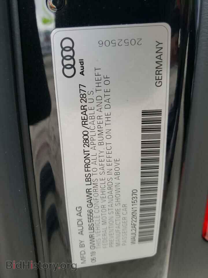 2019 AUDI A6 - VIN: WAUL2AF22KN115370 - Фото 10