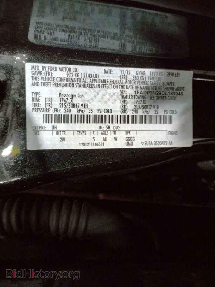 2013 FORD FOCUS - VIN: 1FADP3N29DL189945 - Фото 10