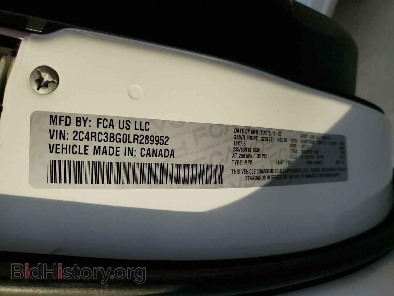 2020 CHRYSLER PACIFICA - VIN: 2C4RC3BG0LR289952 - Фото 13