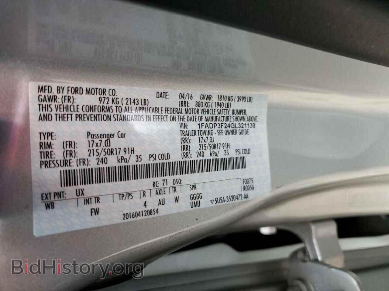 2016 FORD FOCUS - VIN: 1FADP3F24GL321139 - Photo 13