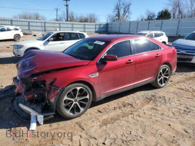 2015 Ford TAURUS SEL, красный — VIN 1FAHP2E86FG125597, Copart