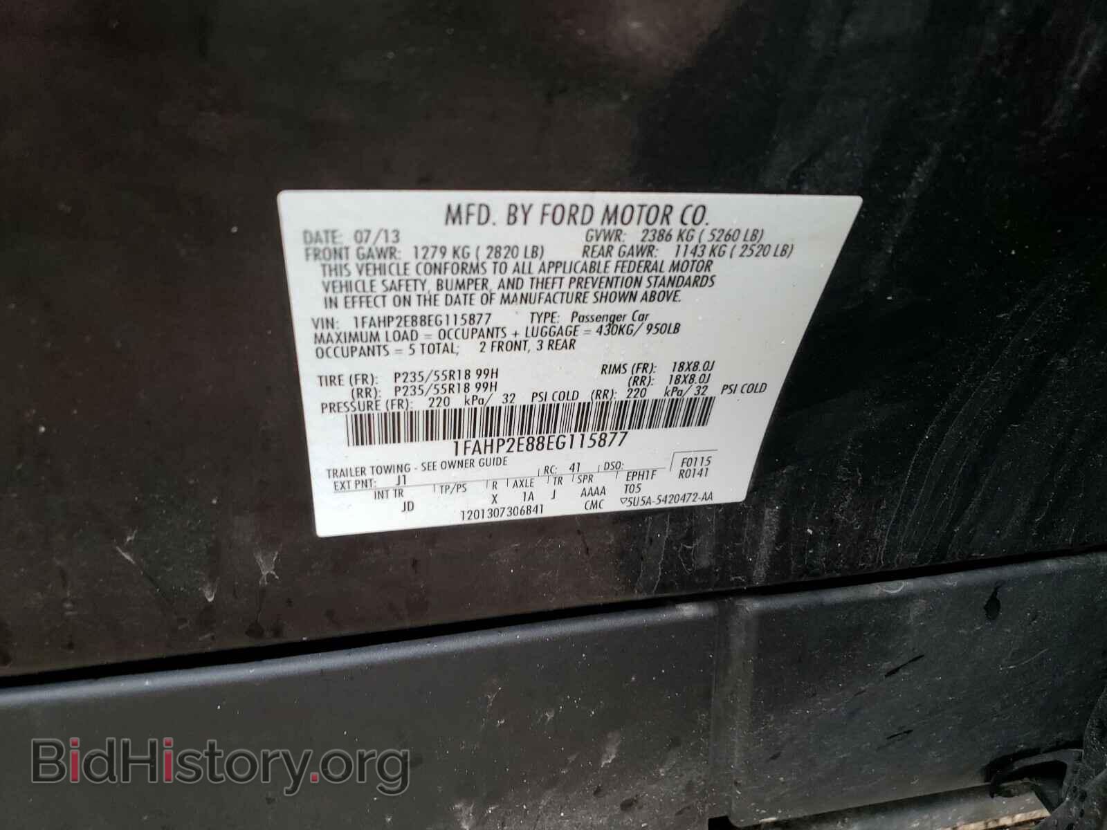 2014 FORD TAURUS - VIN: 1FAHP2E88EG115877 - Фото 10
