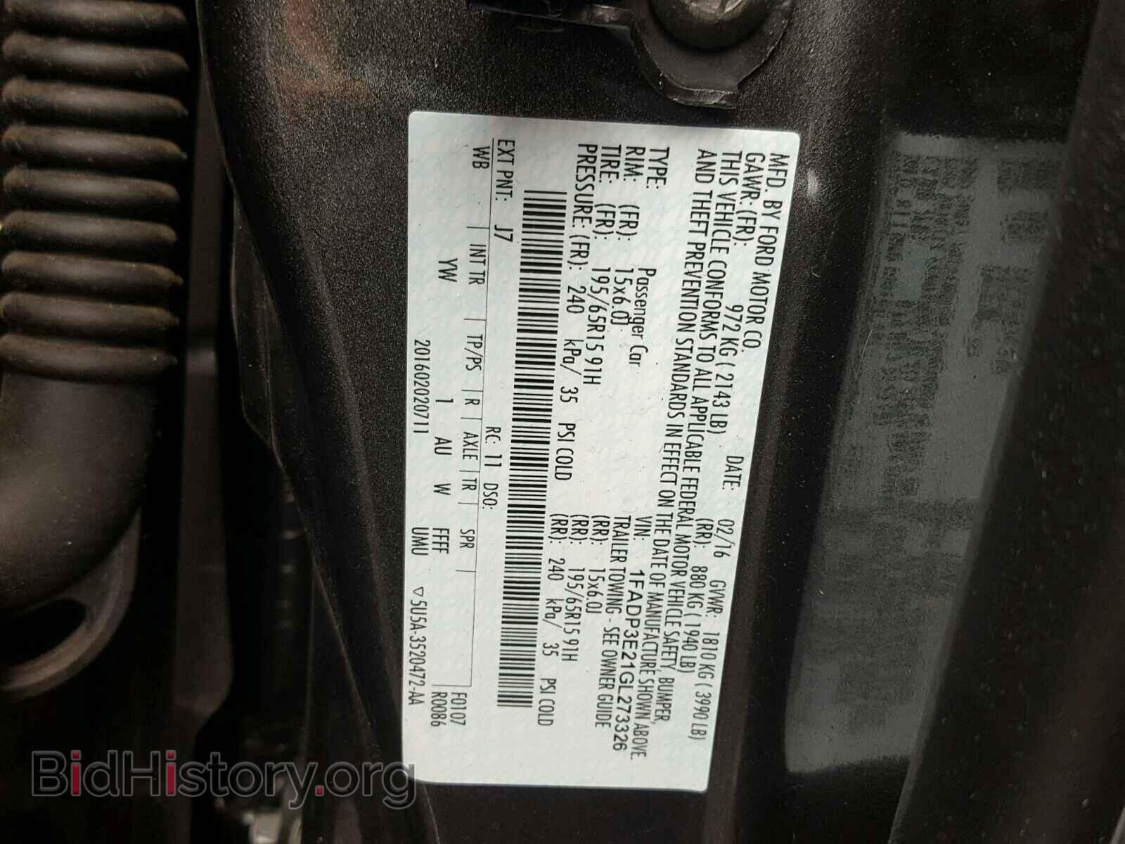 2016 FORD FOCUS - VIN: 1FADP3E21GL273326 - Photo 10