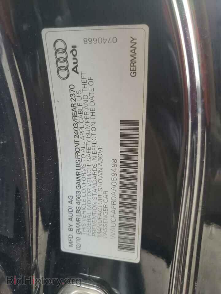 2010 AUDI A5 - VIN: WAUCFAFR0AA059498 - Фото 10