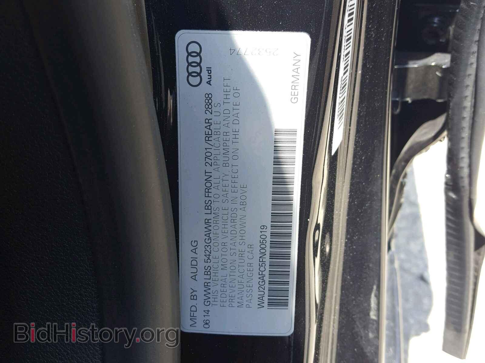 2015 AUDI A7 - VIN: WAU2GAFC5FN005019 - Фото 10
