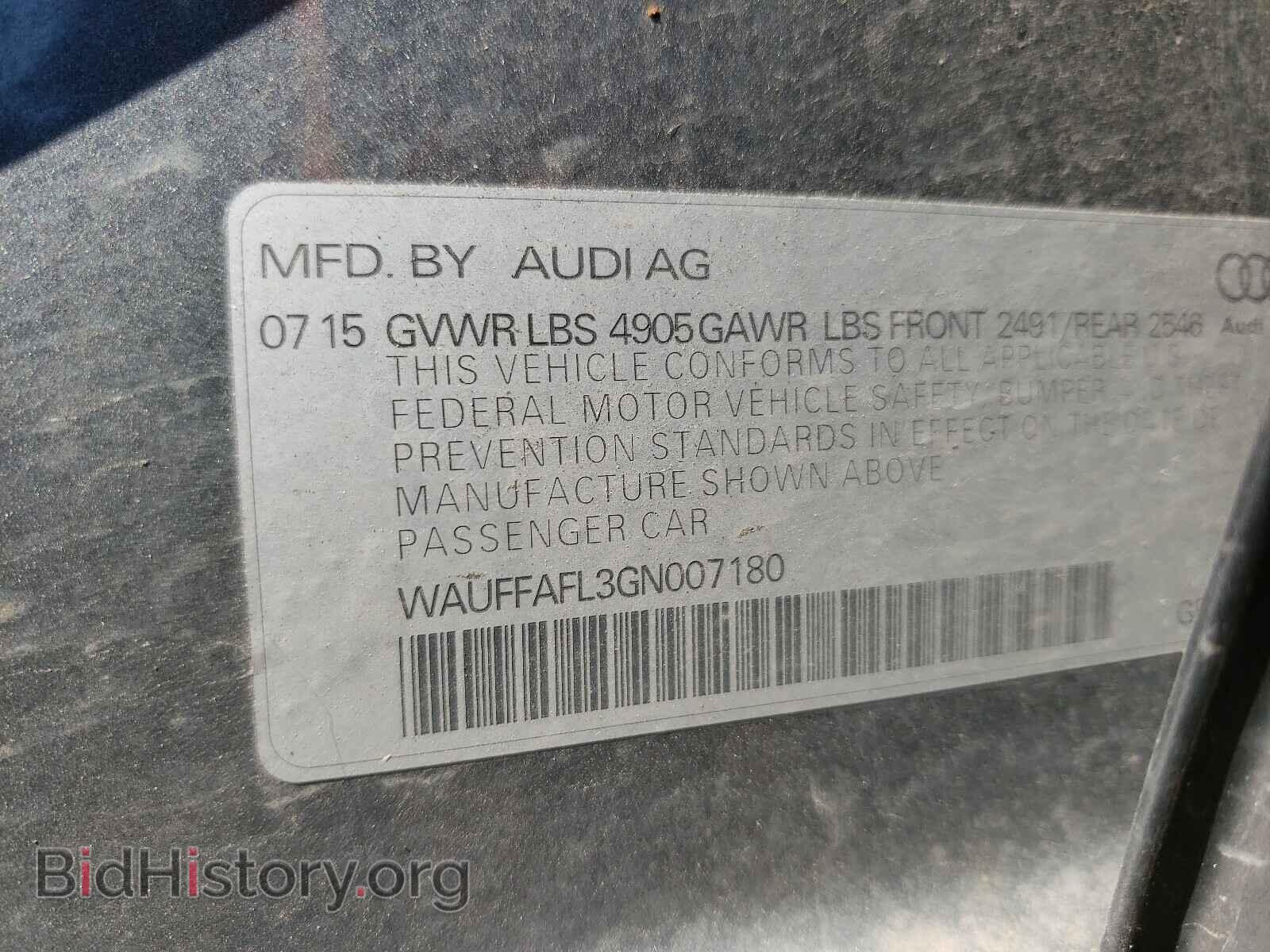 2016 AUDI A4 - VIN: WAUFFAFL3GN007180 - Фото 10