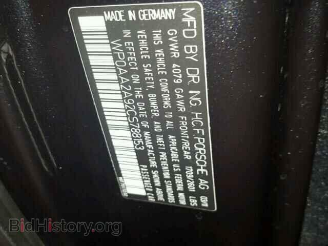 2012 PORSCHE 911 - VIN: WP0AA2A92CS788153 - Фото 10