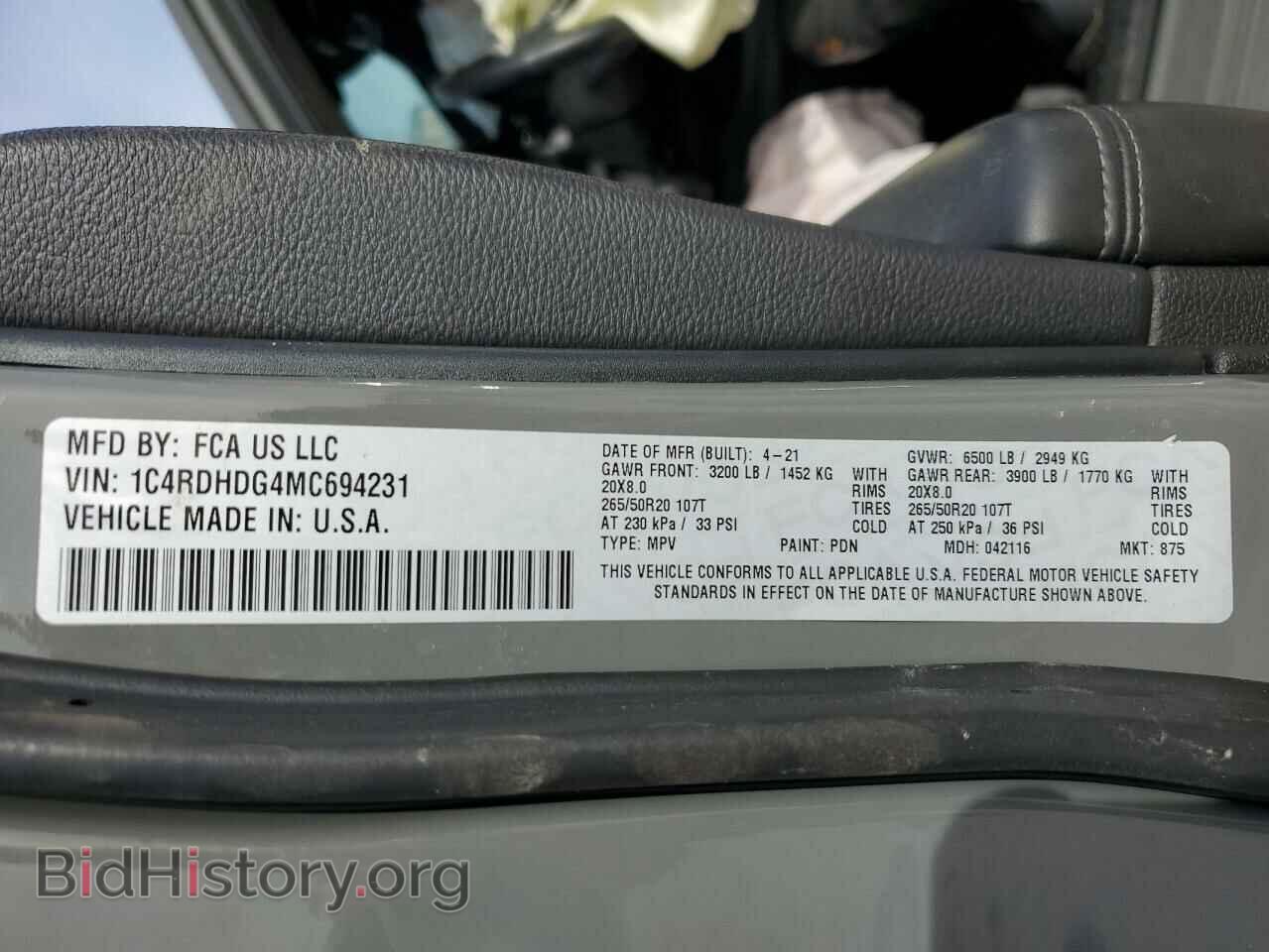 2021 DODGE DURANGO - VIN: 1C4RDHDG4MC694231 - Фото 13