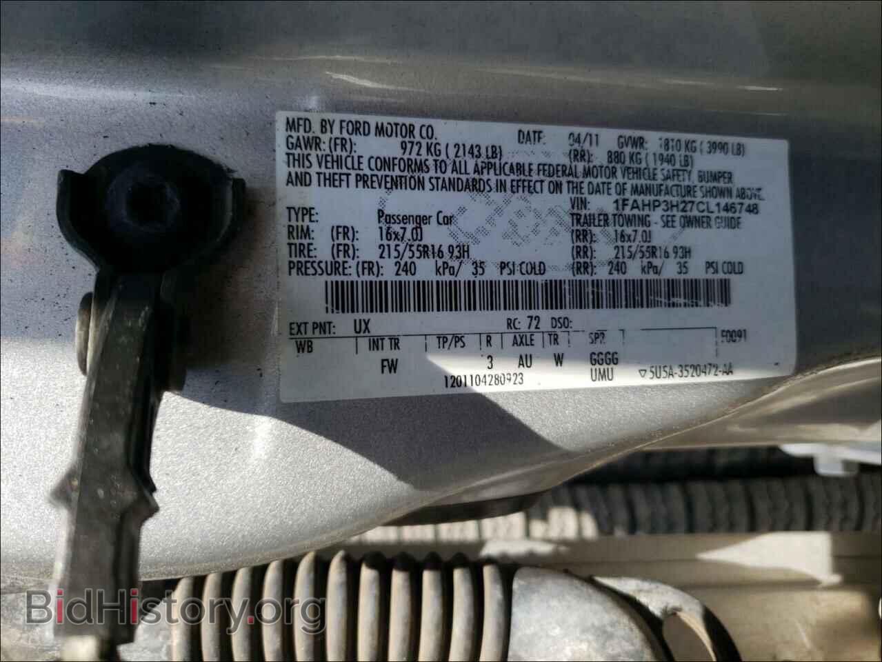 2012 FORD FOCUS - VIN: 1FAHP3H27CL146748 - Фото 10