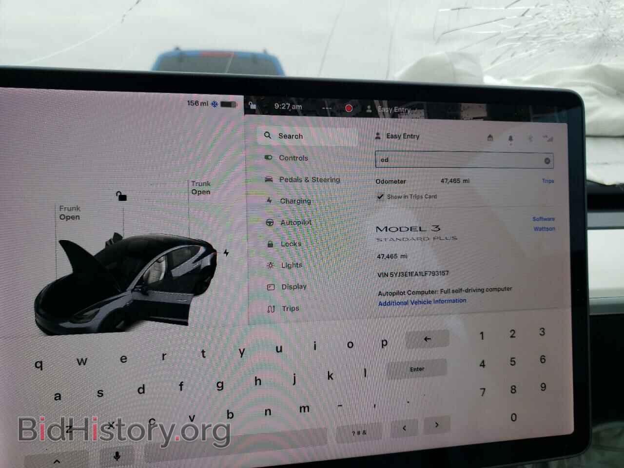 2020 TESLA MODEL 3 - VIN: 5YJ3E1EA1LF793157 - Фото 9