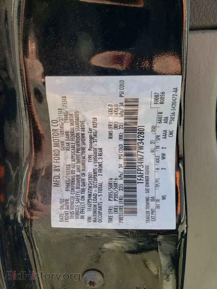 2007 FORD FOCUS - VIN: 1FAFP34N77W342801 - Фото 10
