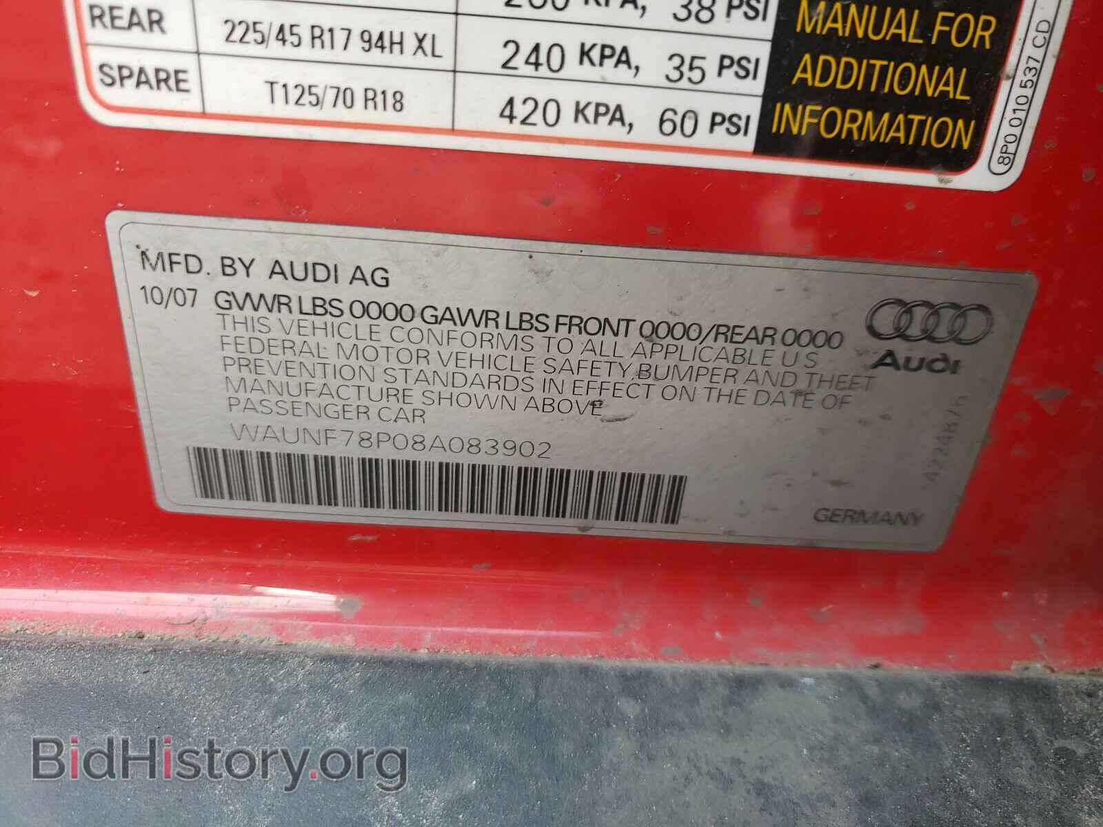 2008 AUDI A3 - VIN: WAUNF78P08A083902 - Фото 10