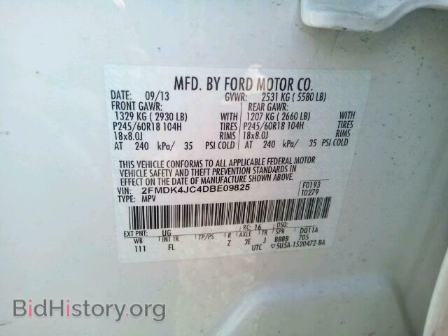 2013 FORD EDGE - VIN: 2FMDK4JC4DBE09825 - Фото 10