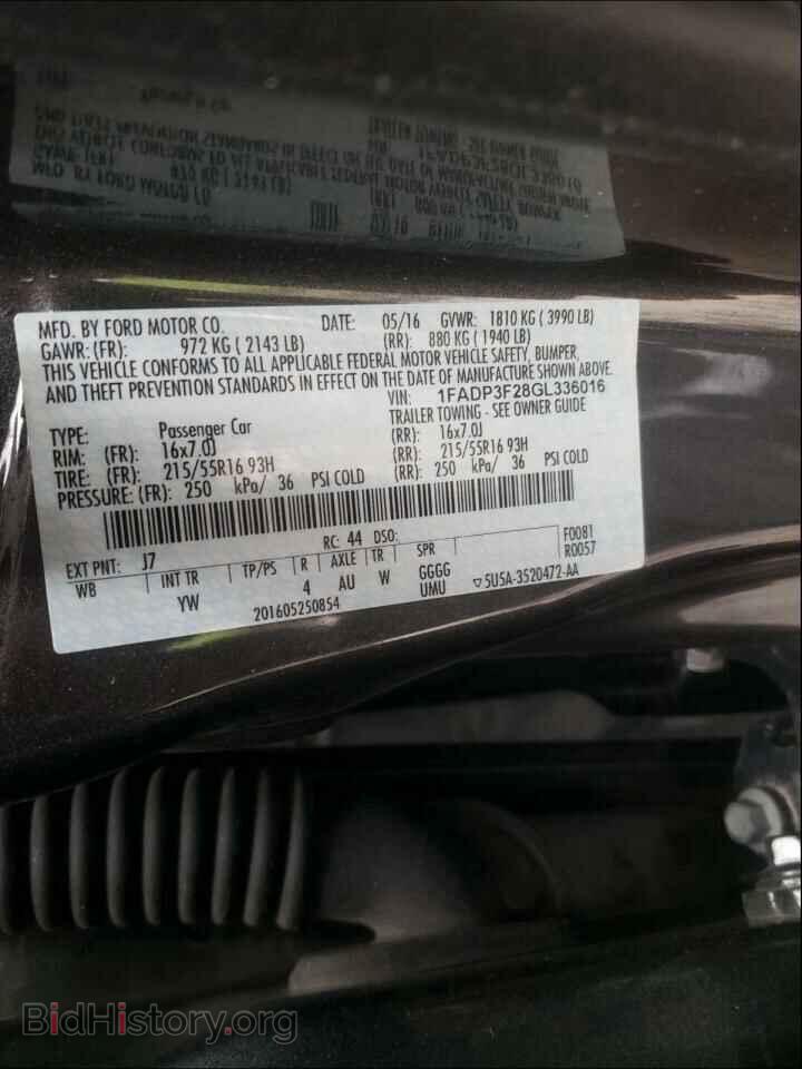 2016 FORD FOCUS - VIN: 1FADP3F28GL336016 - Photo 10