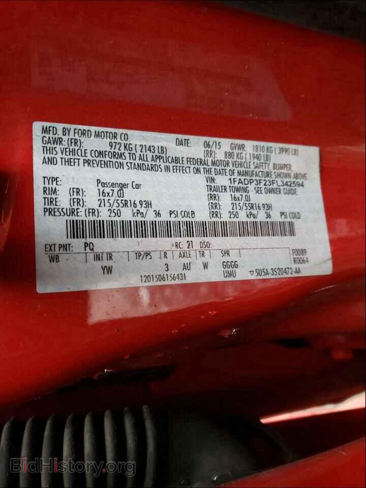 2015 FORD FOCUS - VIN: 1FADP3F23FL342594 - Фото 10
