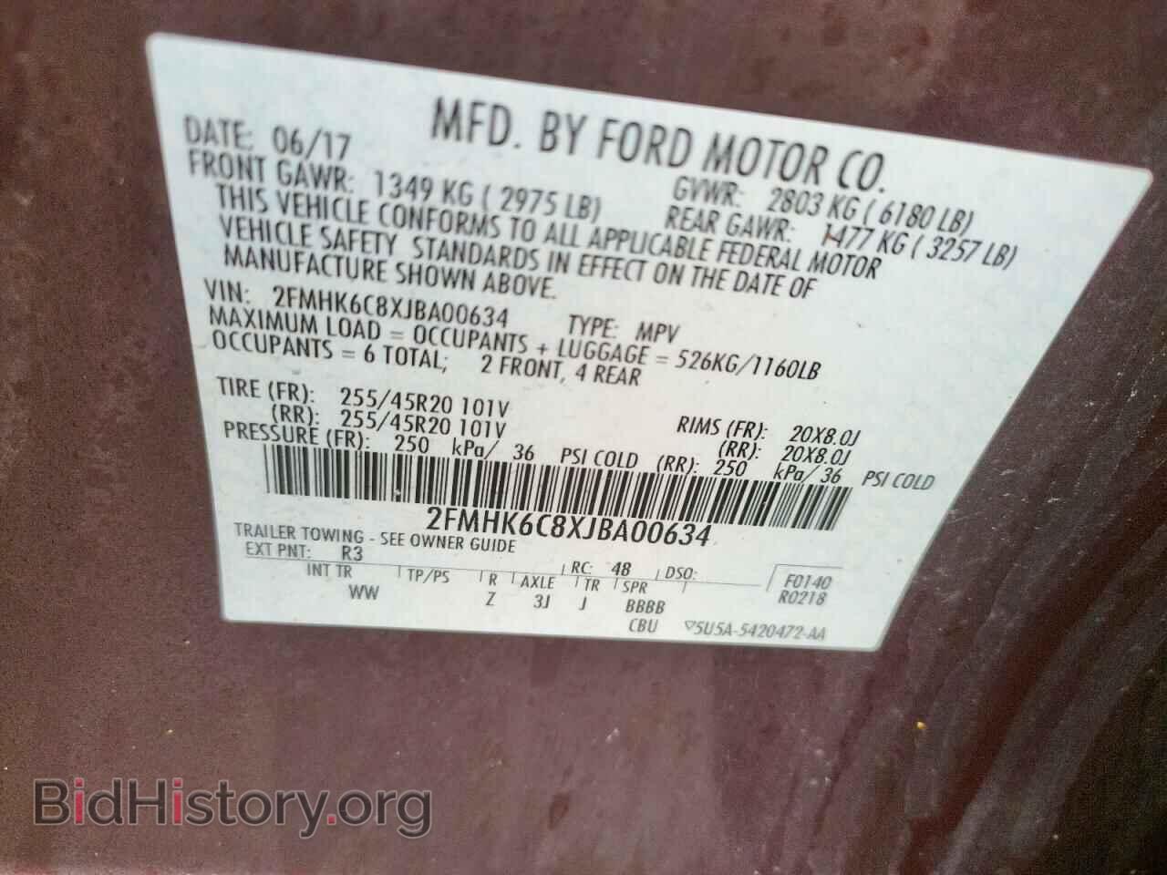 2018 FORD FLEX - VIN: 2FMHK6C8XJBA00634 - Фото 10