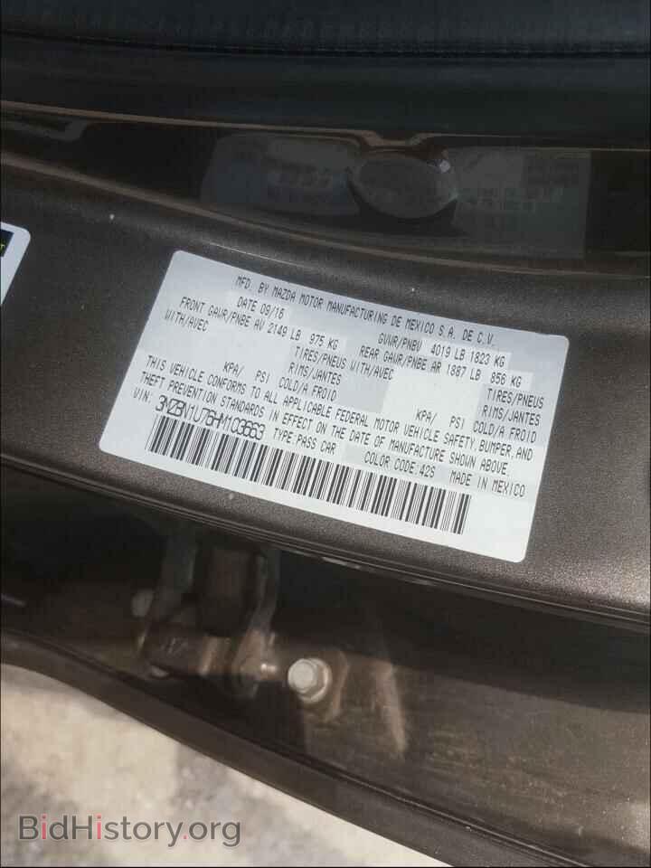 2017 MAZDA 3 - VIN: 3MZBN1U76HM103663 - Фото 10