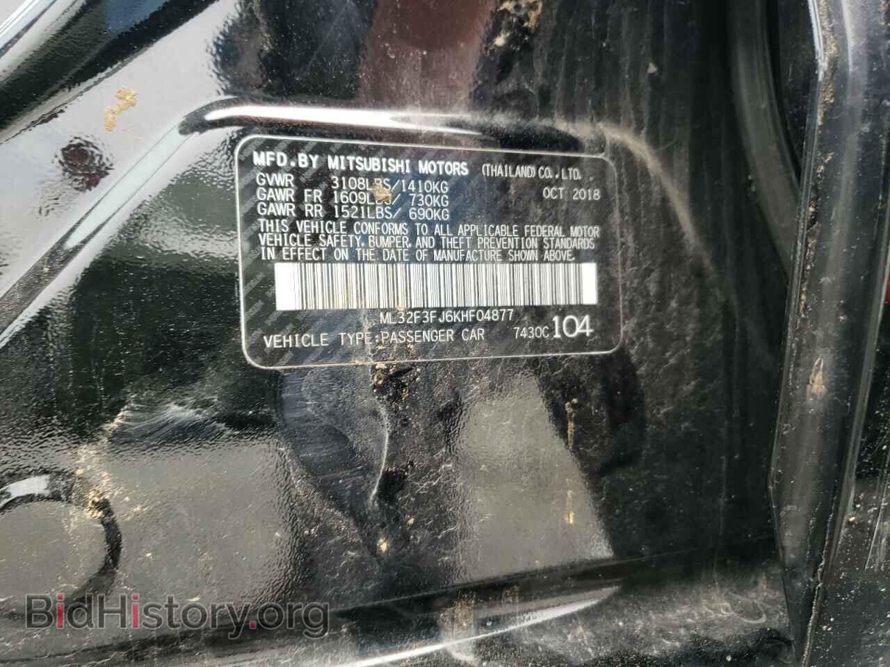 2019 MITSUBISHI MIRAGE - VIN: ML32F3FJ6KHF04877 - Фото 10