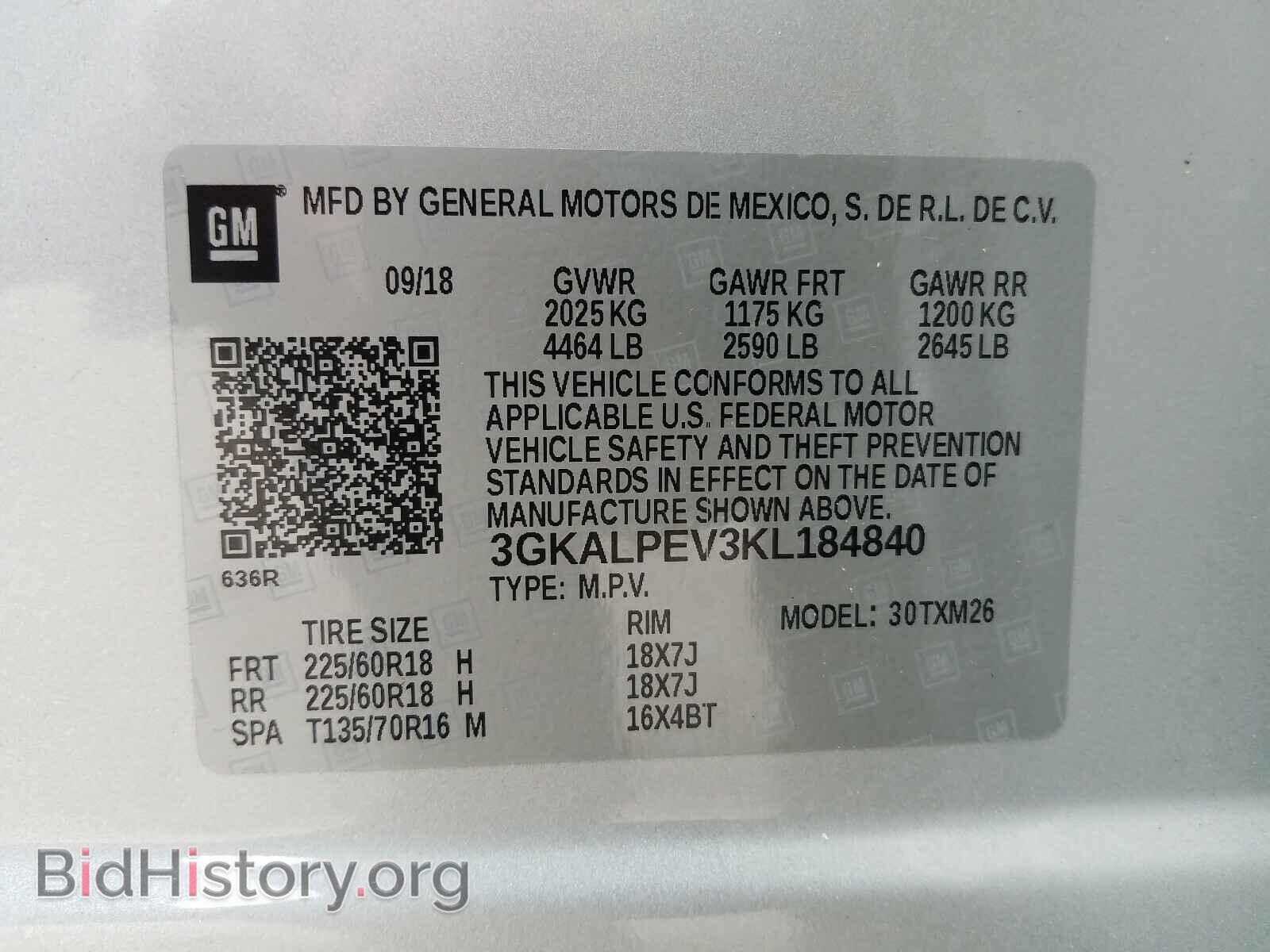 2019 GMC TERRAIN - VIN: 3GKALPEV3KL184840 - Photo 10