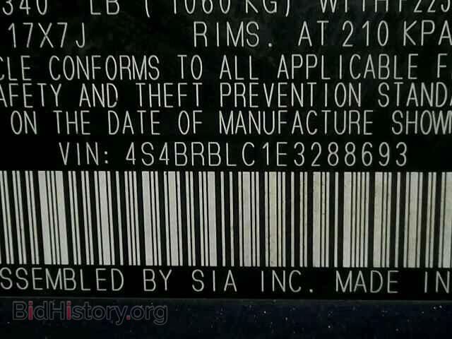 2014 SUBARU OUTBACK - VIN: 4S4BRBLC1E3288693 - Фото 10