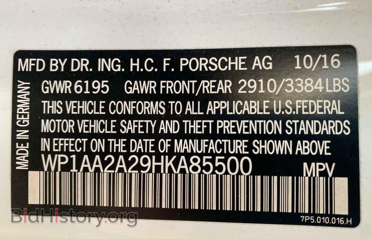 2017 PORSCHE CAYENNE - VIN: WP1AA2A29HKA85500 - Photo 10