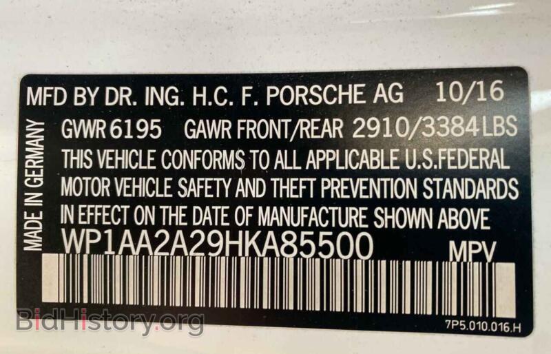 2017 Porsche CAYENNE (VIN WP1AA2A29HKA85500) — photo 10 of 10
