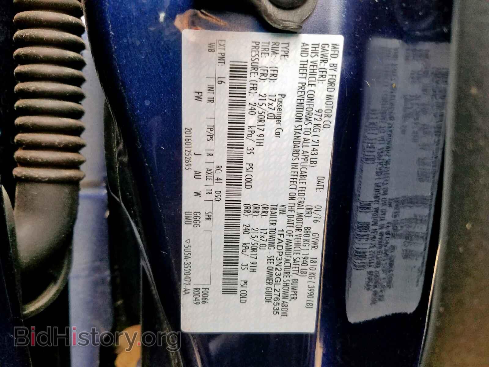 2016 FORD FOCUS - VIN: 1FADP3N23GL276535 - Фото 10