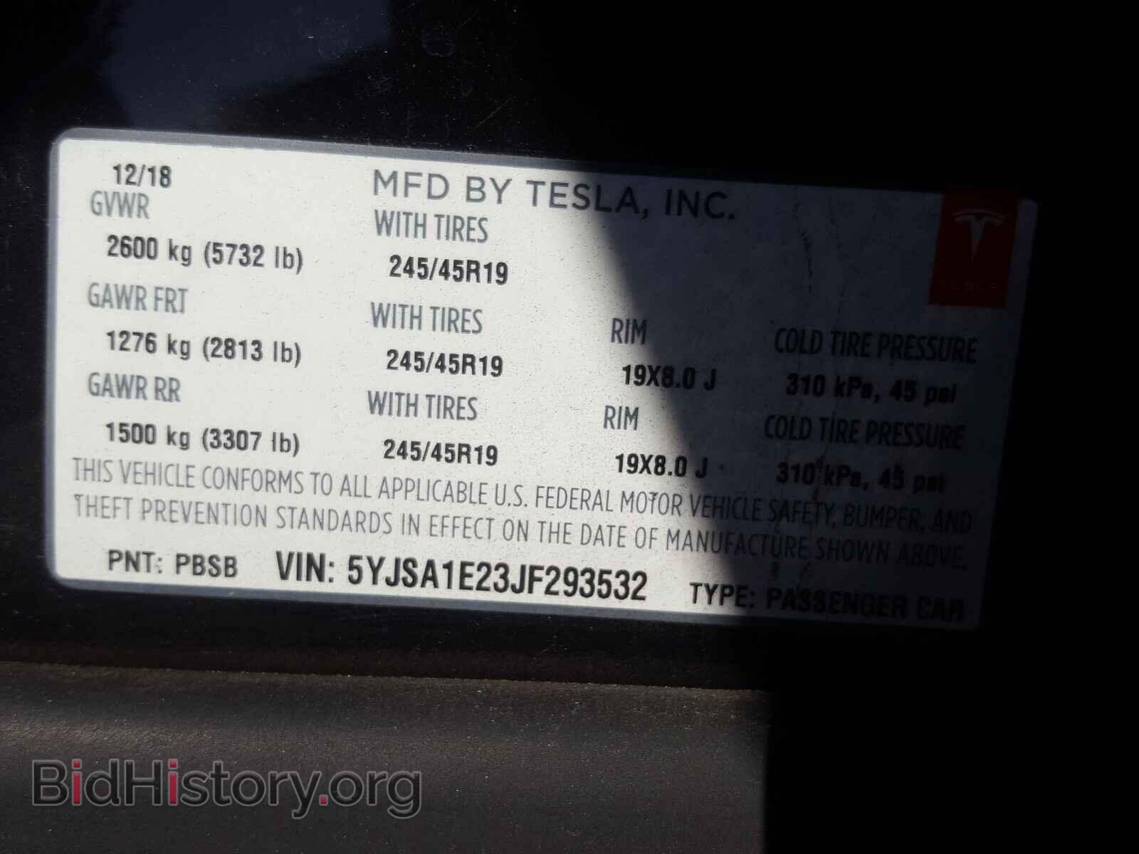 2018 TESLA MODEL S - VIN: 5YJSA1E23JF293532 - Photo 10