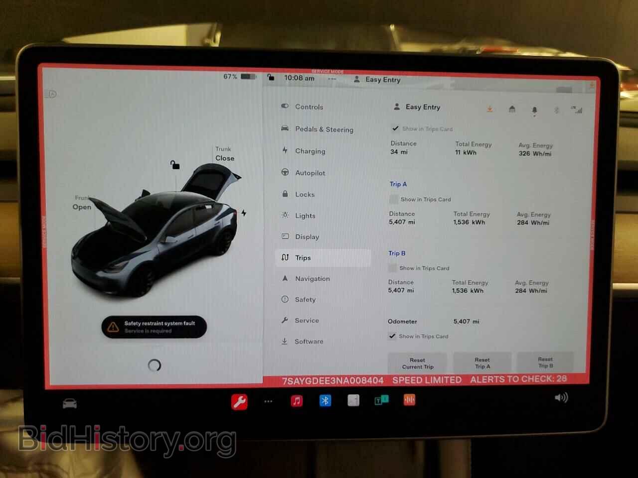 2022 TESLA MODEL Y - VIN: 7SAYGDEE3NA008404 - Фото 9