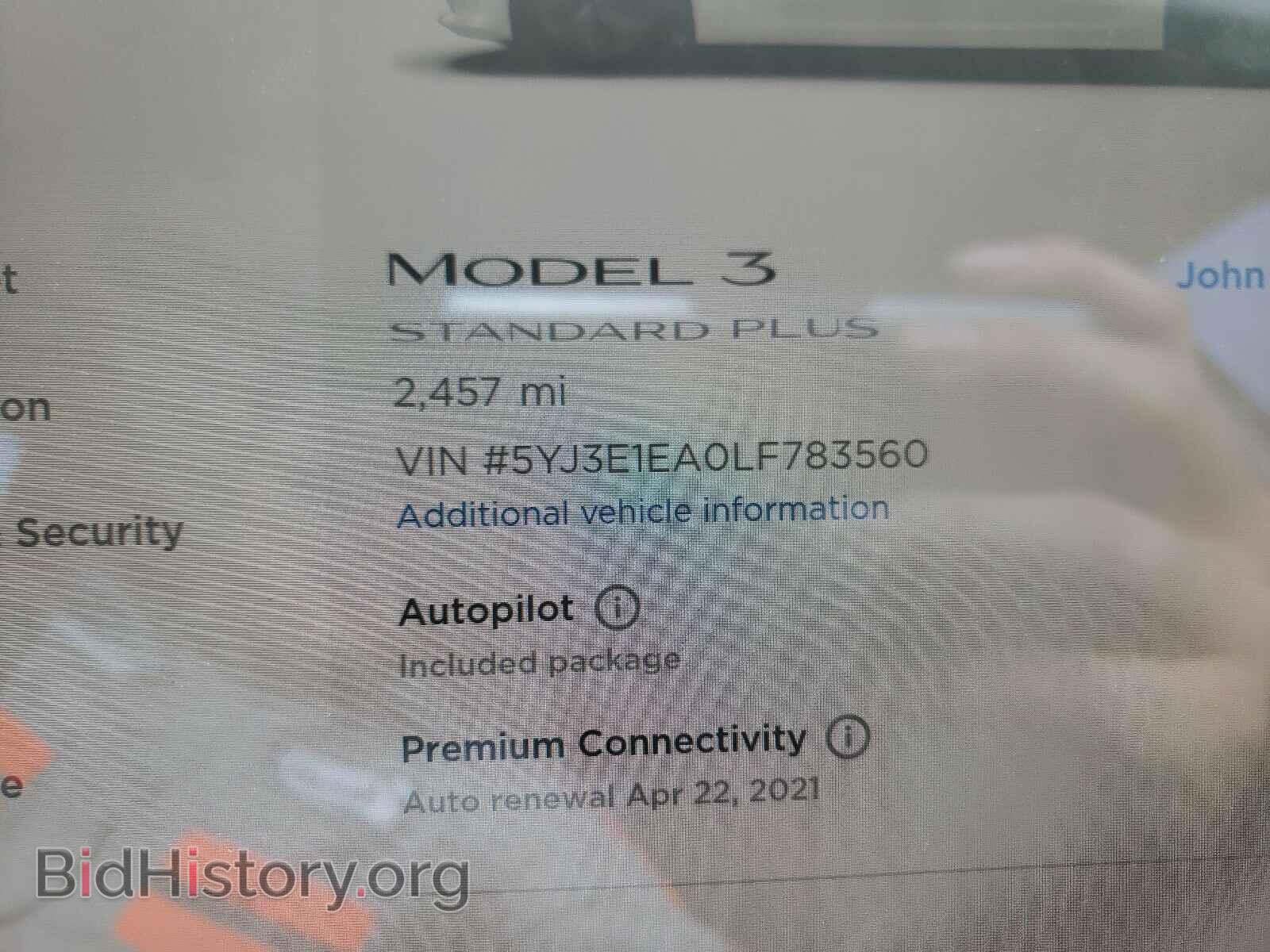 2020 TESLA MODEL 3 - VIN: 5YJ3E1EA0LF783560 - Photo 8