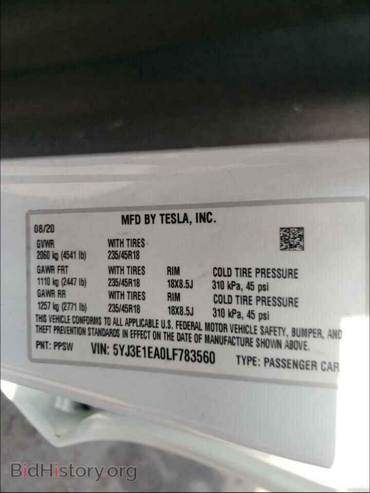 2020 TESLA MODEL 3 - VIN: 5YJ3E1EA0LF783560 - Photo 10