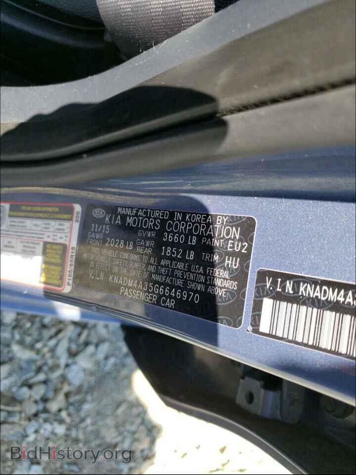 2016 KIA RIO - VIN: KNADM4A35G6646970 - Фото 10