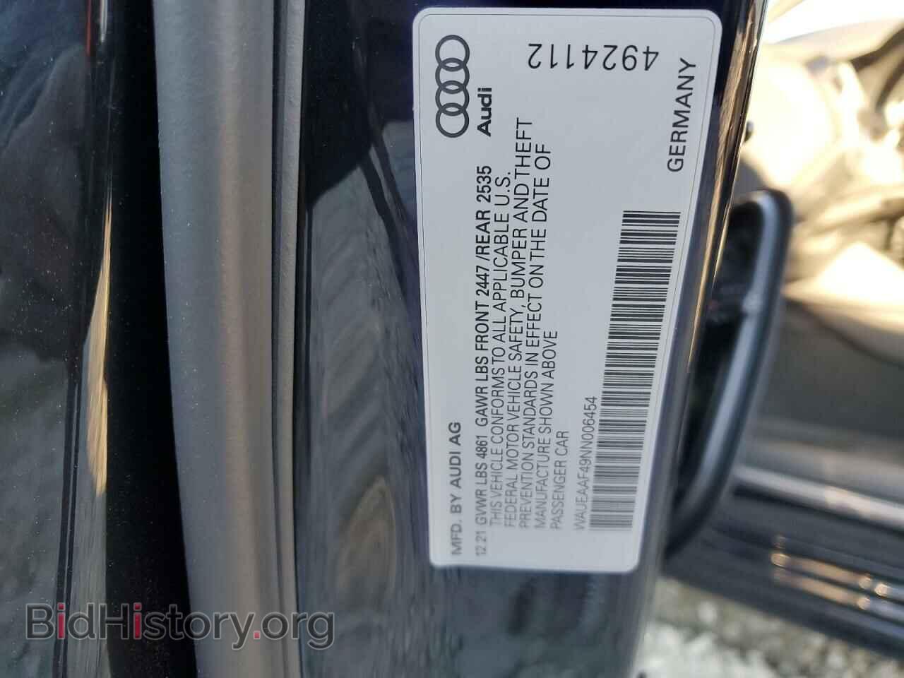 2022 AUDI A4 - VIN: WAUEAAF49NN006454 - Фото 12