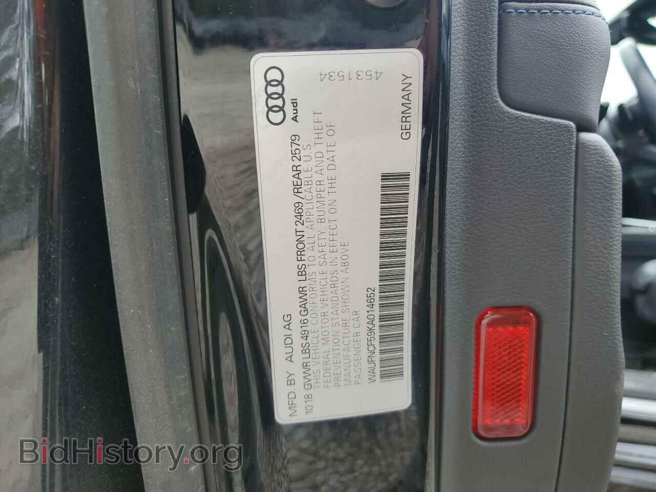 2019 AUDI A5 - VIN: WAUFNCF59KA014652 - Фото 12