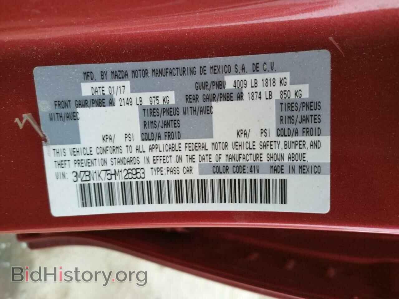 2017 MAZDA 3 - VIN: 3MZBN1K75HM126953 - Фото 10