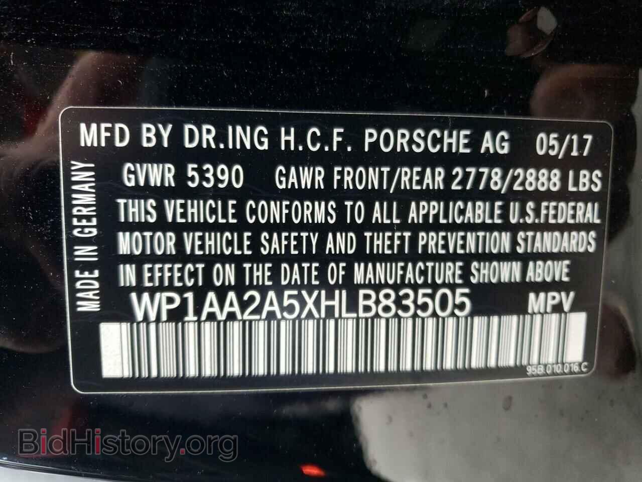 2017 PORSCHE MACAN - VIN: WP1AA2A5XHLB83505 - Photo 10