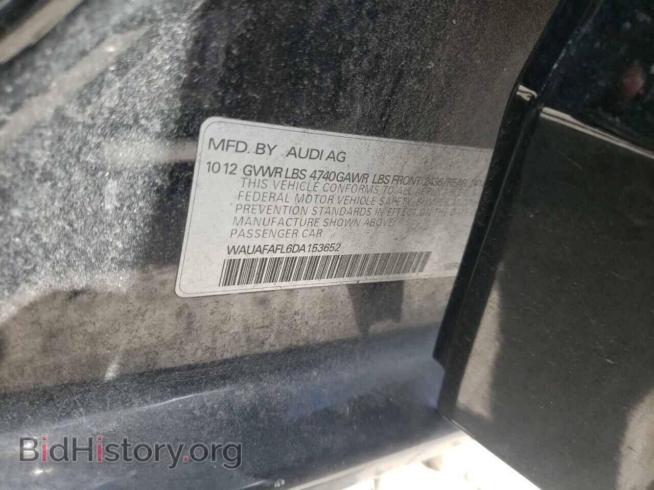 2013 AUDI A4 - VIN: WAUAFAFL6DA153652 - Фото 10
