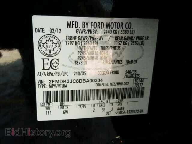 2013 FORD EDGE - VIN: 2FMDK3JC8DBA00334 - Photo 10