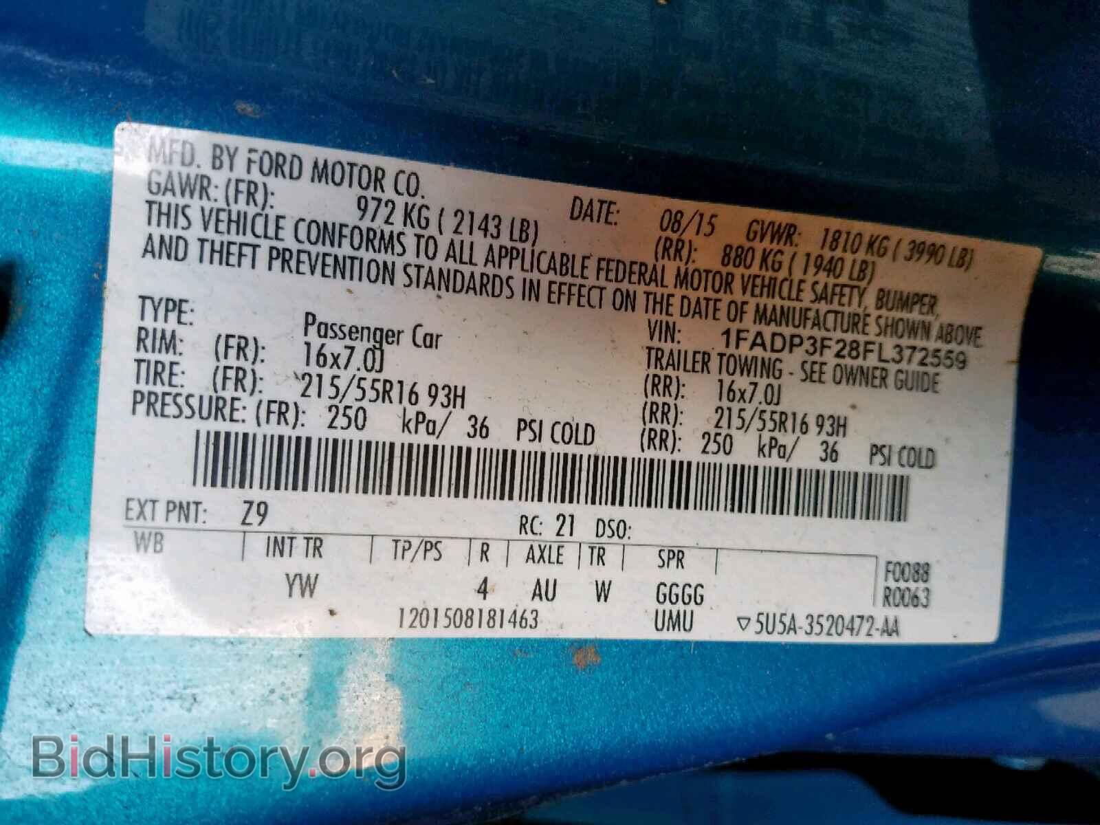 2015 FORD FOCUS SE - VIN: 1FADP3F28FL372559 - Фото 10
