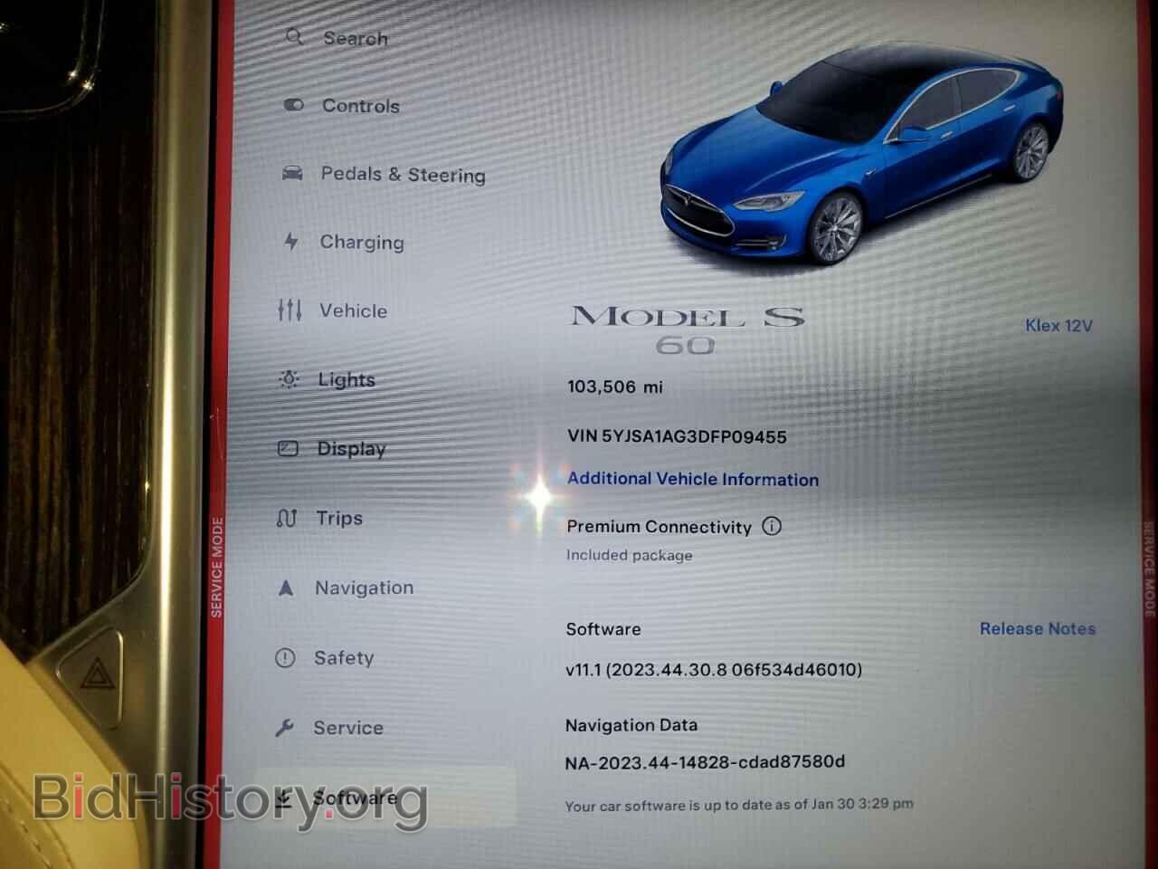 2013 TESLA MODEL S - VIN: 5YJSA1AG3DFP09455 - Фото 9