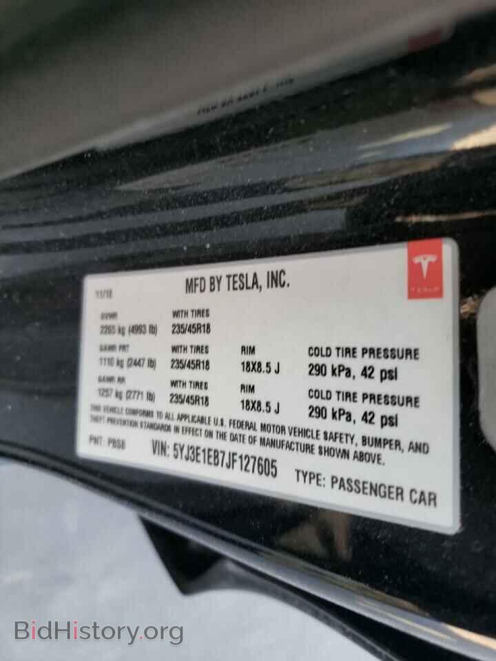 2018 TESLA MODEL 3 - VIN: 5YJ3E1EB7JF127605 - Photo 10