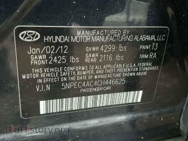 2012 HYUNDAI SONATA - VIN: 5NPEC4AC4CH446625 - Фото 10