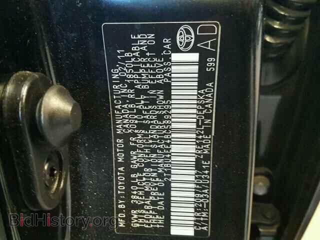 2011 TOYOTA COROLLA - VIN: 2T1BU4EE4BC589295 - Фото 10